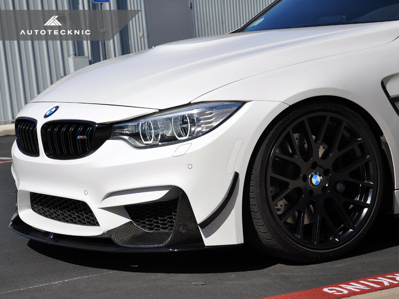 Autotecknic Front Bumper Dry Carbon Canard Set - BMW F80 M3 F82 F83 M4