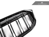 Autotecknic Painted Glazing Black Dual-Slat Front Grille - BMW M340i