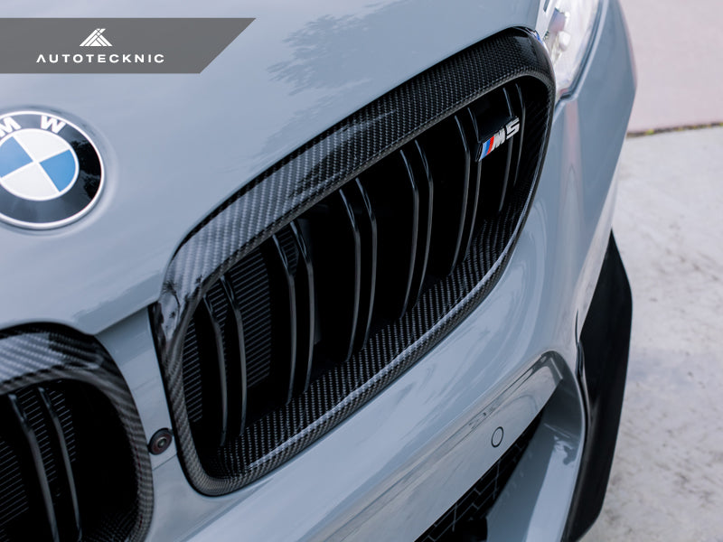 Autotecknic Carbon Fiber Front Grille Surround Set - BMW F90 M5 Pre LCI