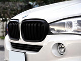 Autotecknic Dual-Slats Stealth Black Front Grille Set - BMW F15 X5 F85 X5M F16 X6 F86 X6M