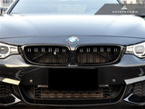 Autotecknic Dual-Slats Glazing Black Front Grille Set - BMW F80 M3 F82 M4