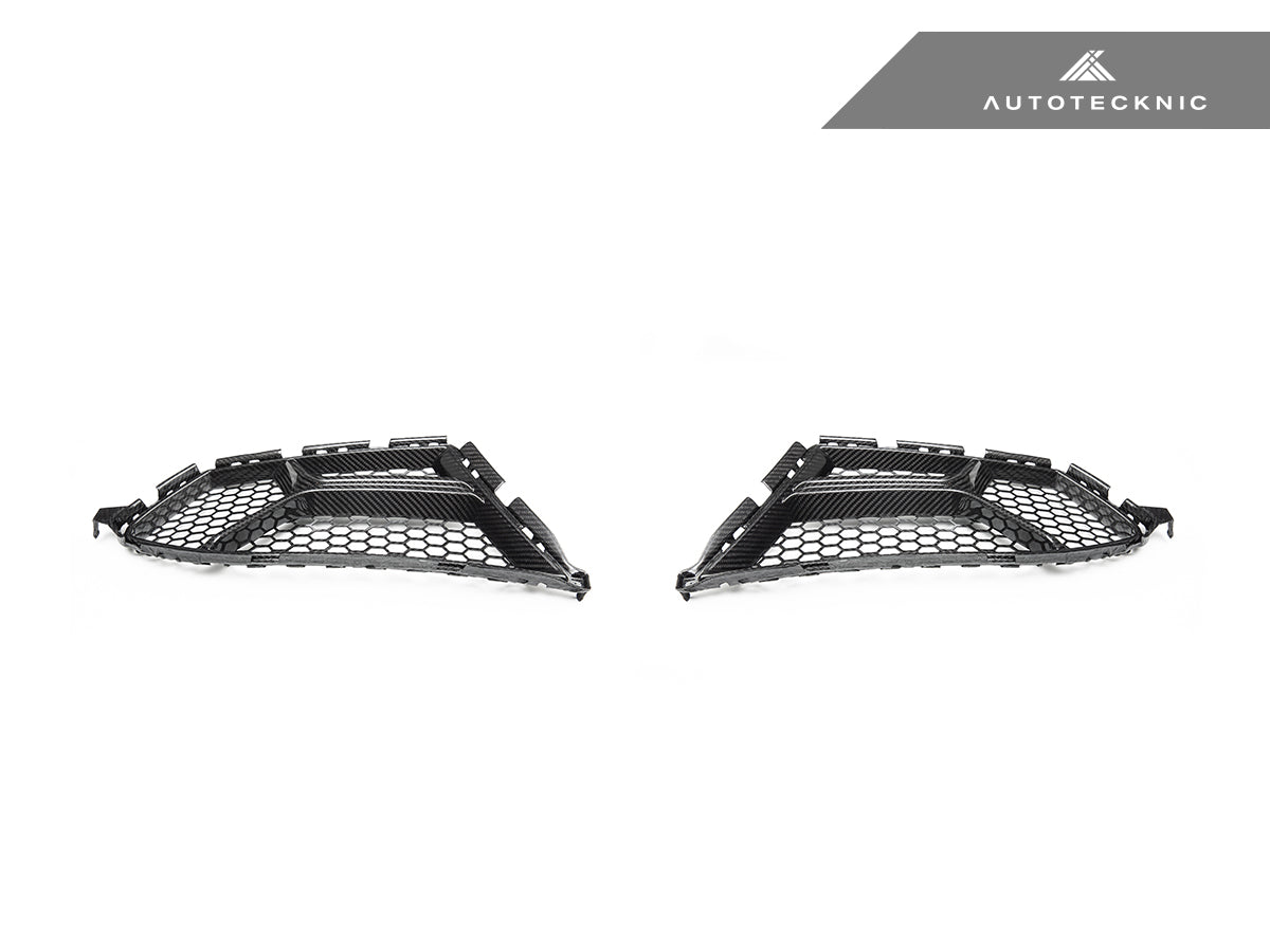 Autotecknic Carbon Fiber Corsa Front Bumper Lower Vent Set - BMW G80 M3 G82 G83 M4