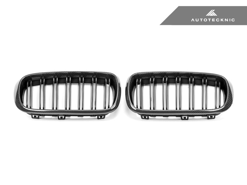 Autotecknic Dual-Slats Carbon Fiber Front Grille Set - BMW F15 X5 F85 X5M F16 X6 F86 X6M