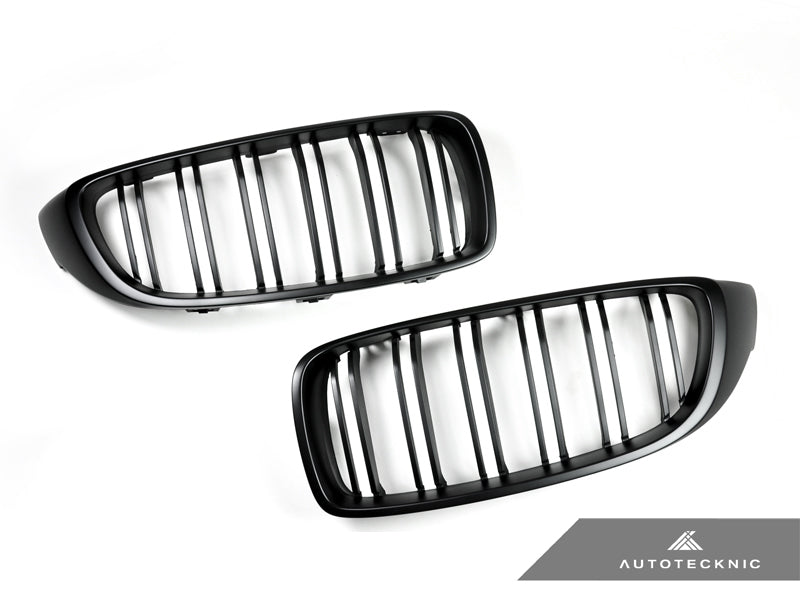 Autotecknic Dual-Slats Stealth Black Front Grille Set - BMW F80 M3 F82 M4