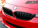 Autotecknic Dual-Slats Stealth Black Front Grille Set - BMW F80 M3 F82 M4