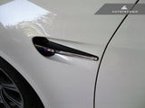 Autotecknic Replacement Glazing Black Fender Gills - BMW E90 Sedan E92 Coupe E93 Cabrio M3