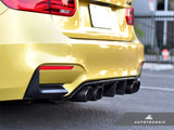 Autotecknic Dry Carbon Extended-Fin Competition Rear Diffuser - BMW F80 M3 F82 F83 M4