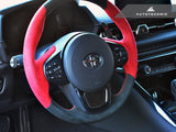 Autotecknic Carbon Fiber Steering Wheel Trim Overlay - Toyota A90 SUPRA 2020 UP