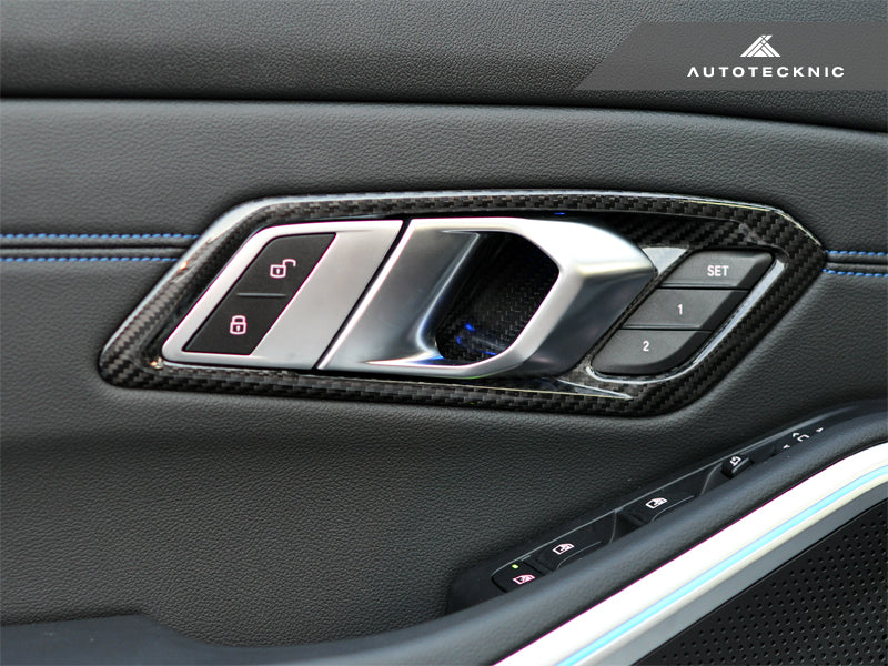 Autotecknic Dry Carbon Interior Door Handle Trim Set - BMW G20 M340i