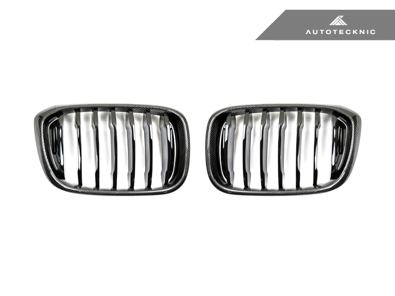 Autotecknic Replacement Carbon Fiber Front Grille Set - BMW G01 X3 G02 X4 PRE-LCI