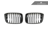 Autotecknic Replacement Carbon Fiber Front Grille Set - BMW G01 X3 G02 X4 PRE-LCI